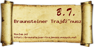 Braunsteiner Trajánusz névjegykártya